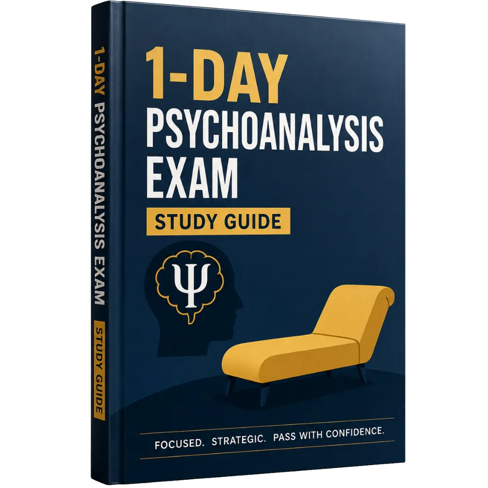 1-DAY PSYCHOANALYSIS EXAM STUDY GUIDE