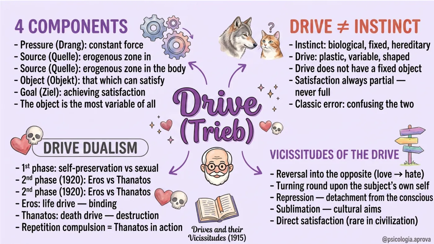 Mind map about drive (Trieb)